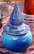 Blue Lidded Container