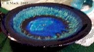 Footed Blue Dish